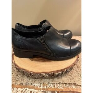 New Women's B.O.C., D'Orleans Low Heel clogs Zipper Booties Black Size 10M